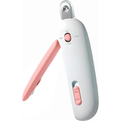 Coupe-ongles réglable pour chats afin d'éviter de trop couper les ongles, coupe-ongles avec lime intégrée, coupe-ongles pour chatons, lapins, cochons d'Inde, furets (rose) (1/5)