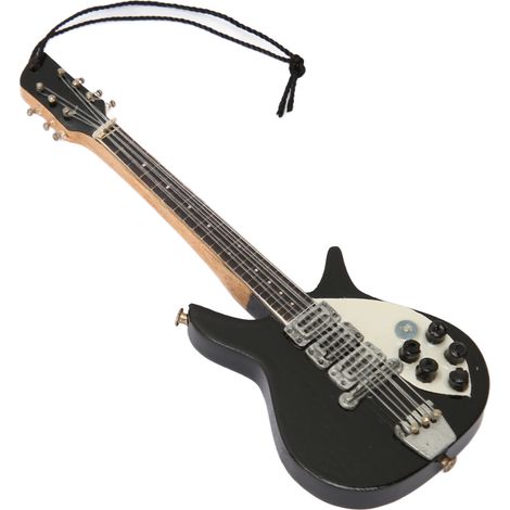 Modèle réduit de guitare électrique, décoration de guitare en bois réaliste et exquise, idéale pour Noël, les fêtes d'anniversaire, taille 12. (1/5)