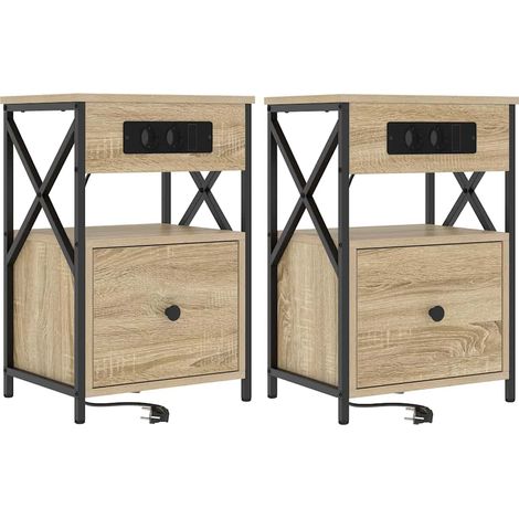 Maison Exclusive - Armadio da Notte 2 pcs Rovere Sonoma 40 x 31 x 60 cm