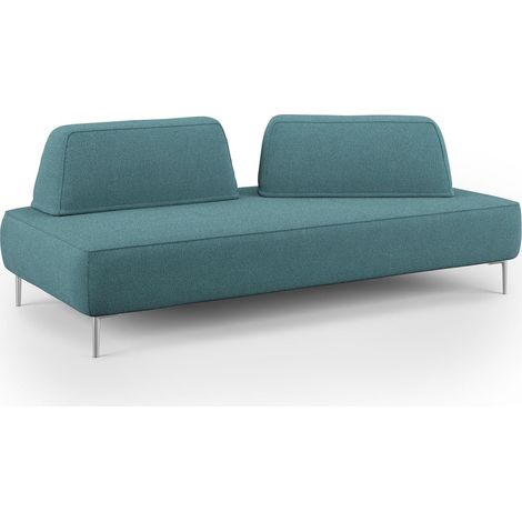 Newton Divano modulare con schienali movibili T07 212 cm azzurro