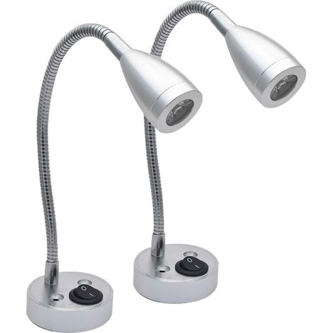 Lampada da parete a LED da 12V per camper, roulotte e furgoni camperizzati, luce bianca calda (2 pezzi) (1/5)