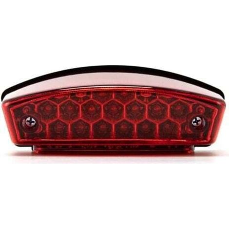 Universelle 12V 21 LED Motorrad-Rückleuchte, weiße Kennzeichenbeleuchtung, rotes Bremslicht (B)