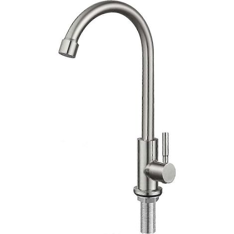 Robinet d'eau froide uniquement. Évier de cuisine compatible en acier inoxydable SUS304 de haute qualité. WHBYV (1/4)
