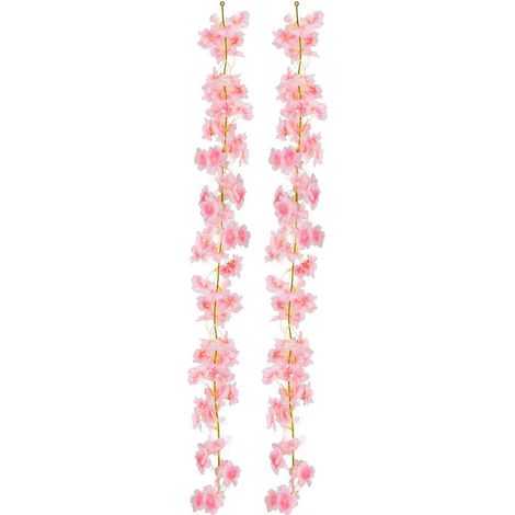 Fleurs de cerisier en soie accrochées à la maison, mariage, jardin, décoration murale, fête.