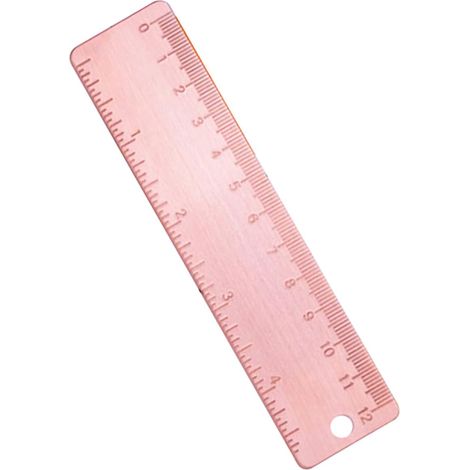 Règle en cuivre rose NOLITOY 12 cm, portable et durable pour (1/5)