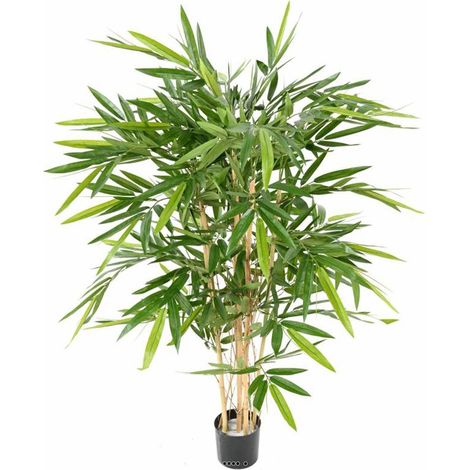 Bambou artificiel Yang Feuillage long H 120 cm - dimhaut: H 120 cm