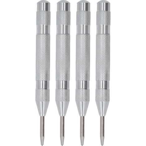 Kit d'outils automatique en acier rapide, 4 pièces, poinçon central, 5 pouces, pour l'installation et l'entretien, argent (1/5)