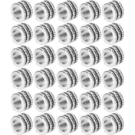 Perles à cheveux et barbe, lot de 30, rétro chic, pendentifs délicats pour locks, création de bijoux, accessoire cosplay et fête