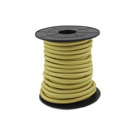 Cavo elettrico tessile 10 metri 2x0,75 mm Champagne GSC 3902995
