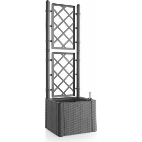 Stefanplast Maceta elegante gris piedra 43x43 cm