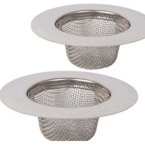 2 pièces en Acier Inoxydable Tamis,Mini Tamis d'évier,Filtre de Filtre de Drain d'évier d'acier Inoxydable,Tamis filtrant,Filtre pour évier de Douche, de Bain ou de Cuisine-