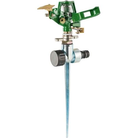Asperseur métal sur pique pour arrosage de surface rayon 14m - RAIN IRRIGATION