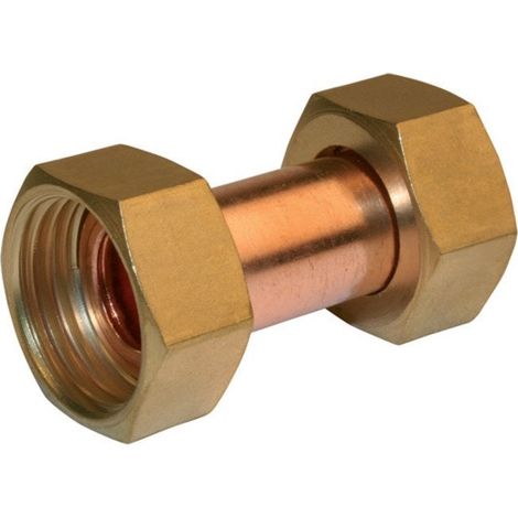Gerade Verschraubung mit 2 Käfigmuttern zum Anschrauben, F20x27 - 15x21, für Kupferrohr SANS MARQUE