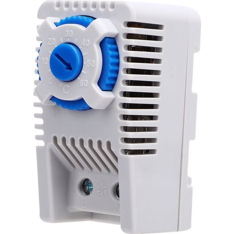 Thermostat mécanique ajustable 0-60°C à contact normalement ouvert pour systèmes de chauffage et climatisation (1/5)