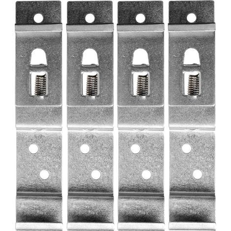 BITS4REASONS - 4 x (2 paires) supports de plaque d'immatriculation pour remorque, clips, supports de plaque d'immatriculation en acier inoxydable à ressort - Plaque de taille standard 11 cm (110) (1/5)