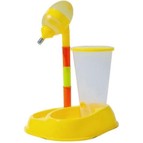 Hundenapf, automatischer Wasserspender für Hunde, gelber Eimer