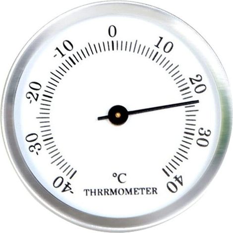 Thermomètre de réfrigérateur pour congélateur, -40 °C - 40 °C - Grand cadran simple - Incubateur de congélateur - Cadre en alliage d'aluminium - Garde les aliments frais