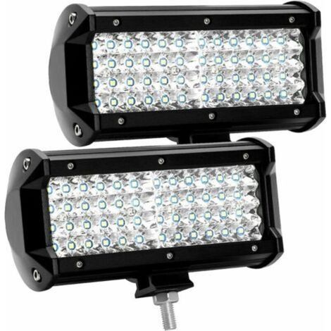 Phare LED de travail 12 V, 300 W, 7 pouces, 27 000 lm, étanche IP67, faisceau large et longue portée, pour voiture, camion, tracteur, SUV et bateau (lot de 2) (1/2)
