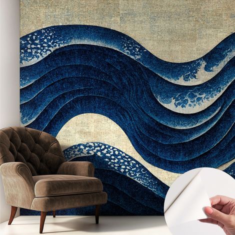 Fotomurale adesivo - parete decorativa - decorazione casa - stile moderno parete - Forme oceaniche 250x250 cm (1/5)