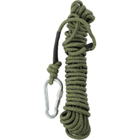 Corde de sécurité d'escalade et de randonnée 10m avec griffes volantes pour survie et sauvetage (1/5)