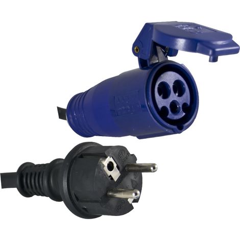 Adaptateur prise femelle CEE IP44 pour borne de camping - câble de 0,3m H07RN-F 3G1.50 mm² - garantie 2 ans (1/2)