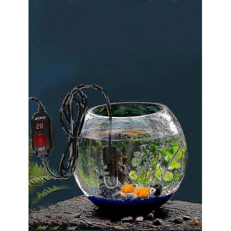 Chauffage numérique pour aquarium avec thermostat, compatible eau douce et eau de mer, affichage de la température, format mini 10 W. (1/3)