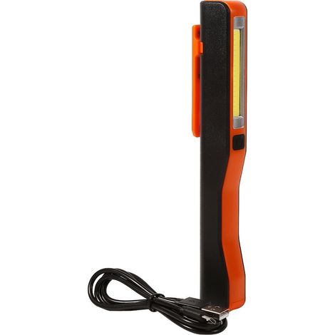 Linterna LED recargable por USB con imán y clip, luz de inspección naranja, portátil -KZQ (1/4)