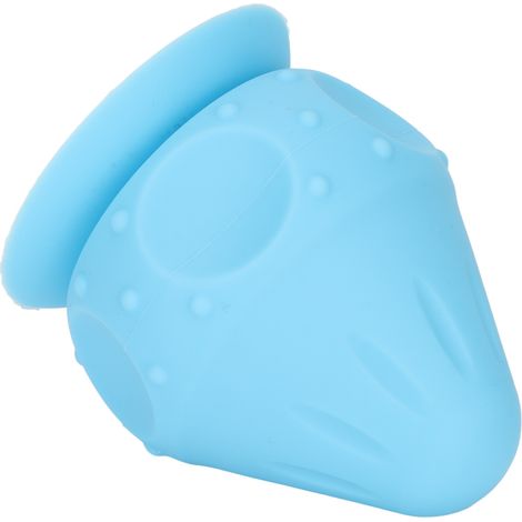 Balle de massage myofasciale en silicone, ventouse murale, pour le dos, la taille et la nuque (bleue). (1/5)