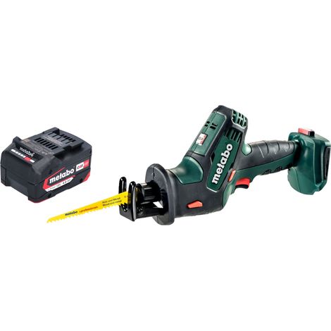 Metabo SSE 18 LTX Sierra de sable compacta sin cable 18 V 13 mm + 1x batería recargable 4,0 Ah - sin cargador