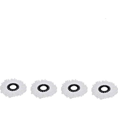 Set di 4 testine in microfibra per mocio rotante a 360° – Bianco (1/5)