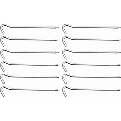 12 pièces piquets de sol de tente en alliage d'aluminium robuste piquets de sol pour Camping en plein air sac à dos jardinage (1/5)