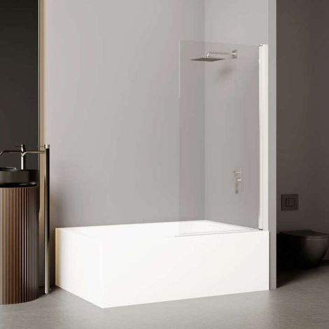 Paroi de baignoire ROTH EQUI 2MS - 800x1500mm - Profilé Argent poli Verre clair traité déperlant