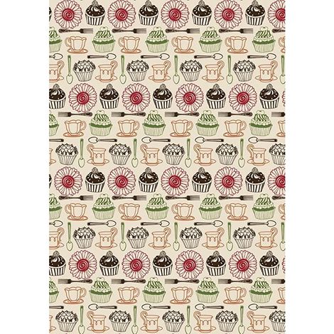 RAYHER - FOGLIO ADESIVO IN TESSUTO FABRIC STICKER 210MMx297MM - MUFFIN