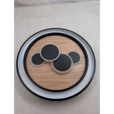 [NEUWERTIG] B-Ware Paul Neuhaus Deckenleuchte Eliza LED Lampe Holz eiche schwarz Ø60cm 3000K (1/2)