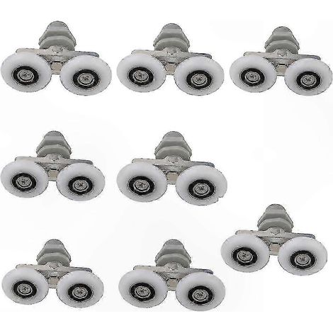 Roulettes de rechange pour portes de douche coulissantes, lot de 8 (roulettes supérieures et inférieures) pour un fonctionnement fluide (1/4)