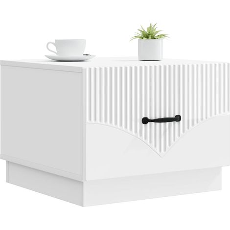 Maison Exclusive - Couchtisch Hochglanz Weiß 49 x 50 x 37 cm Holz
