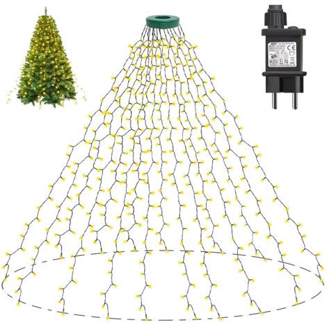 Christmas Tree String Lights 2m x 16, 400 LED (1-2.4m), 8 Modes, Christmas Decoration for Home, Garden, Patio (Warm White) (1/5)