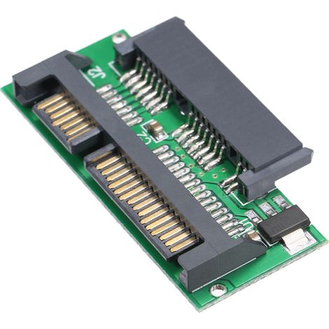 Carte adaptateur pour disque dur SSD Micro SATA 1,8 pouce vers SATA 2,5 pouces pour ordinateur portable, avec puce intégrée. (1/5)