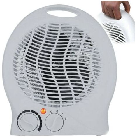 2000-W-Badezimmer-Heizlüfter – Einstellbarer Thermostat – Energiesparender Eco-Modus – Leise Heizung für kleine Räume (1/5)