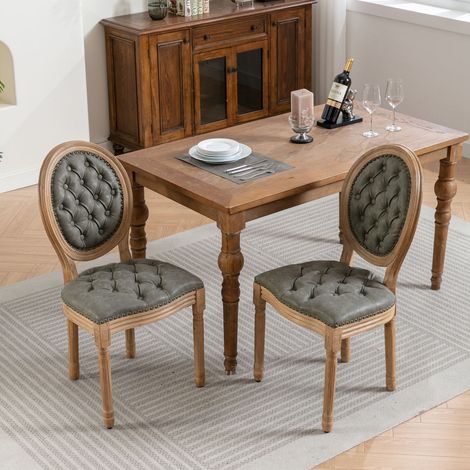 Set 2 sedie cucina ovali imbottite in PU verde OKMYHOME (1/5)