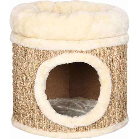Maison pour chat avec coussin de luxe 33 cm Herbiers marins (1/5)