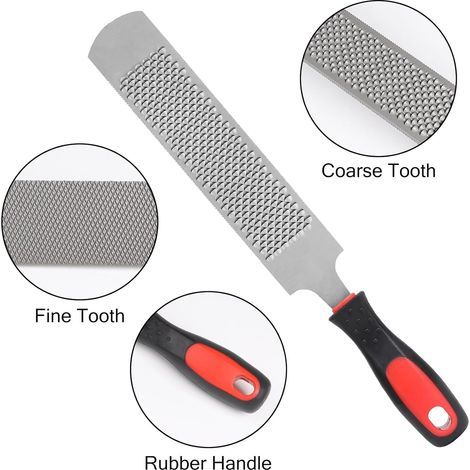 LALAGO Soins des Sabots pour Chevaux, Râpe avec Poignée, Râpe pour Sabot avec Poignée Caoutchouc, Face Fine et Face Grossière, pour Sabot et Coupe de Chaussures (1/4)