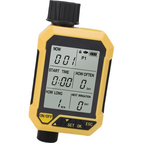 Programmateur d'arrosage automatique avec entrée G3/4 et sortie G1/2 et fonction de détection de pluie (1/5)