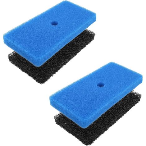 Lot de 4 Filtres de Rechange pour Bassin, Éponges Fines et Grossières Compatibles avec 52231 et 52229 pour Bassins Extérieurs Aquariums Fontaines Cascades (Noir, Bleu) (1/5)