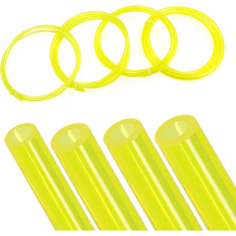 Tuyau d'essence en polyuréthane (jaune - diamètre intérieur 3 mm x diamètre extérieur 6 mm - Chine continentale - 20 mètres) - Flexible et résistant à l'huile - pour pièces de moto et de voiture (1/5)