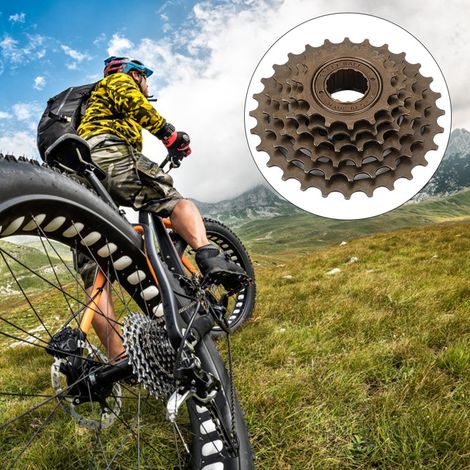 Cassette Vélo 6 Vitesses 14-28T Compatible VTT Accessoire Remplacement (1/5)