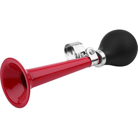 Klaxon de vélo portable 2,2 pouces, avertisseur sonore à poire gonflable, anneau de serrage rouge pour cyclisme (1/2)