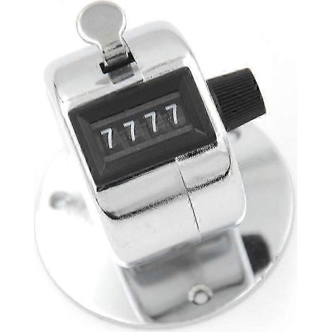 Compteur manuel à 4 chiffres, compteur mécanique à clics de paume, base ronde (1/5)