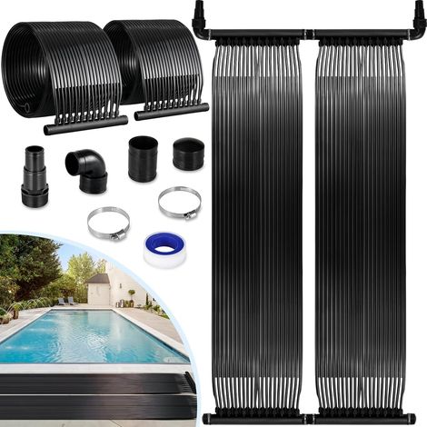 LIFERUN Collettore Solare 600x75 cmRiscaldatore per Piscina, riscaldatore Solare, Piscina da 4.2 ㎡ Fino a 24000 Litri di Contenuto d'Acqua, Tappetino riscaldante Solare, Resistente ai Raggi UV