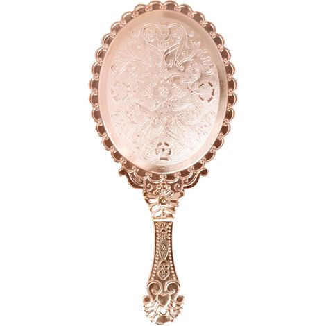 Miroir de Poche Vintage, Miroir à Main Miroir de Voyage Miroir Vintage Miroir de Maquillage pour Filles et Femmes Beauté de Maquillage(Or Rose) (1/5)
